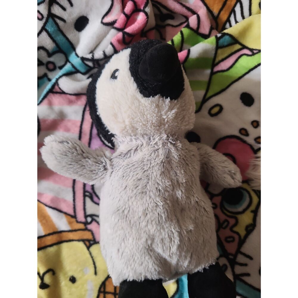 13" Penguin Fluffy Fuzzy Soft Black Grey White Stuffed Animal Fiesta Inc Plush